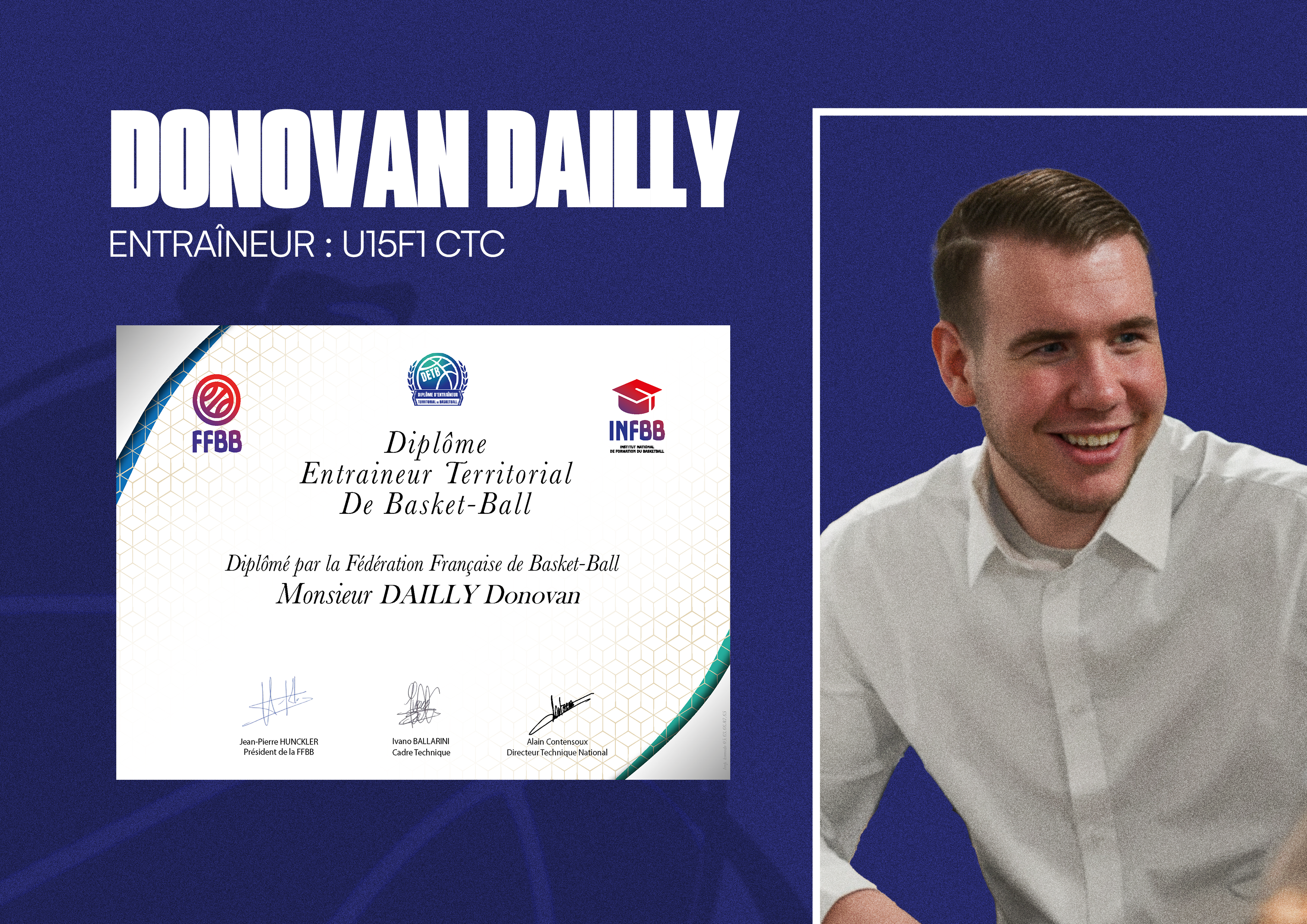 Diplômes – Donovan Dailly – CAL Basket