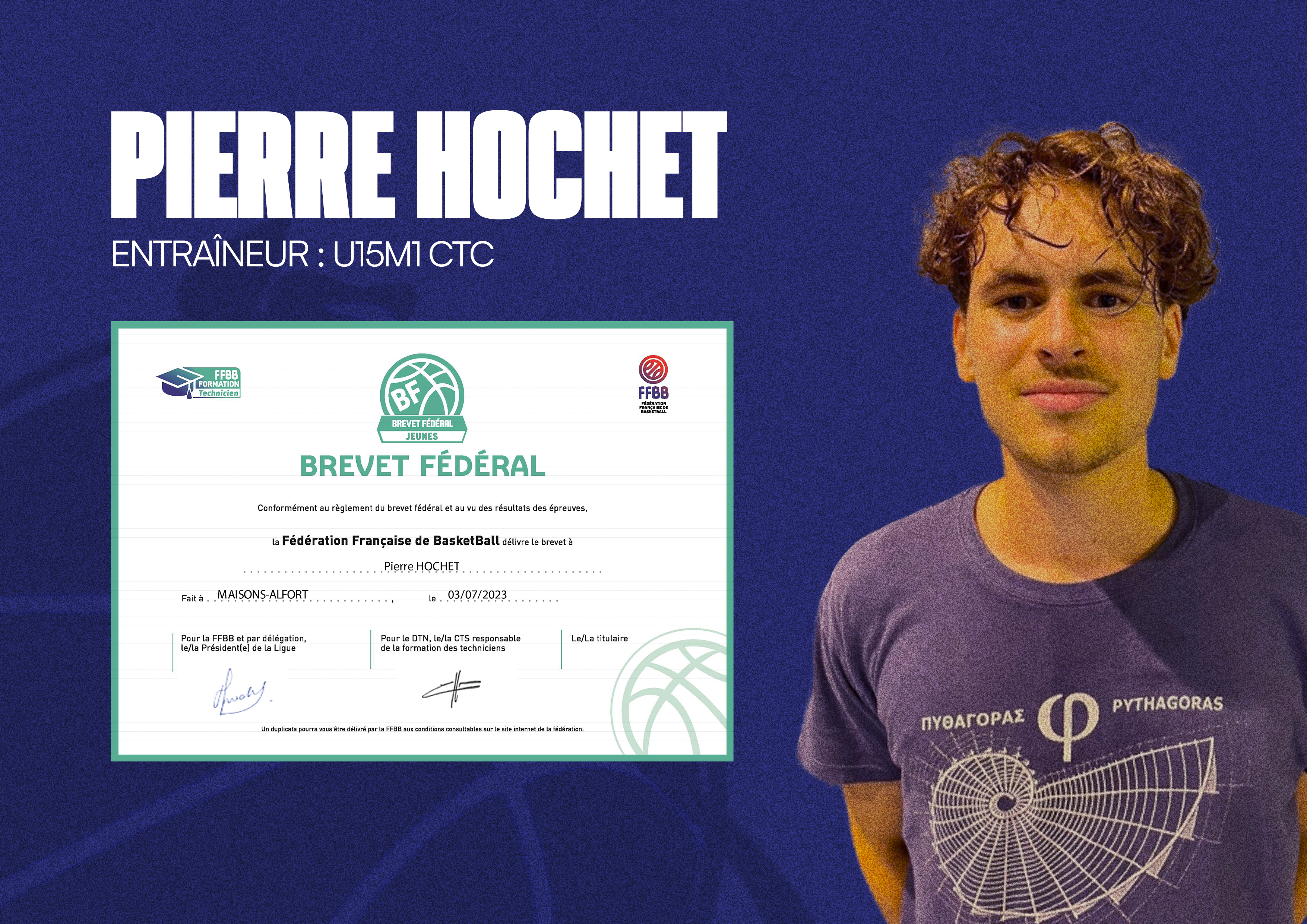 Diplômes – Pierre Hochet – CAL Basket